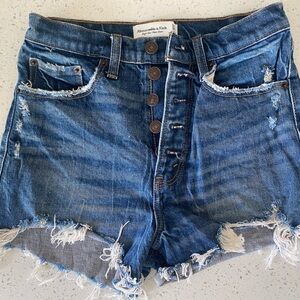Abercrombie and Fitch Distressed Denim Shorts
